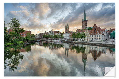 Muursticker Lubeck in the morning