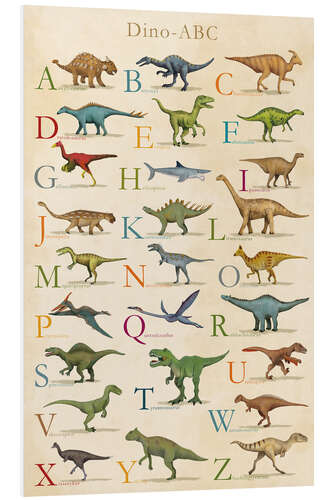 Stampa su PVC Dinosaur ABC