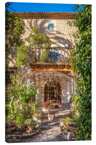 Leinwandbild Haus und Garten in Son Marroig, Mallorca