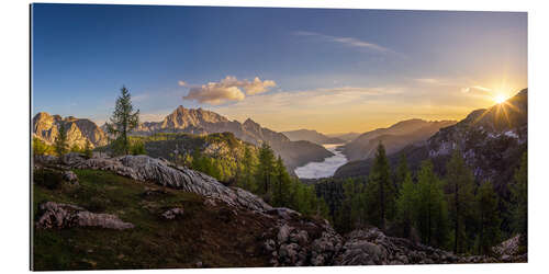 Gallery Print Watzmann mit Königssee im Nebel bei Sonnenaufgang