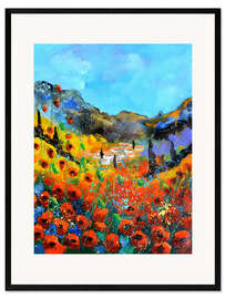 Framed art print Red Poppies in Provence