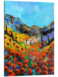 Magnettafel Roter Mohn in der Provence