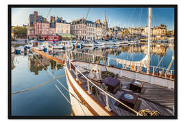 Gerahmter Kunstdruck Hafen von Honfleur, Normandie