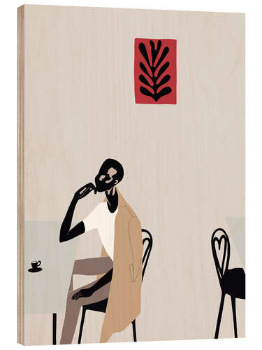 Wood print In the Café