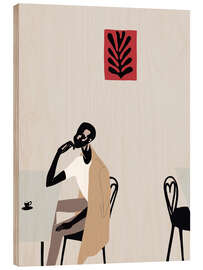 Wood print In the Café