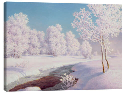 Canvas print Winter Morning in Engadine