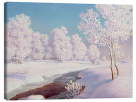 Canvas print Winter Morning in Engadine