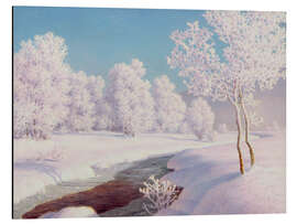 Magnettafel Wintermorgen in Engadin