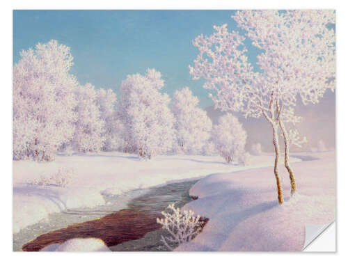 Wall sticker Winter Morning in Engadine