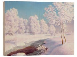 Obraz na drewnie Winter Morning in Engadine