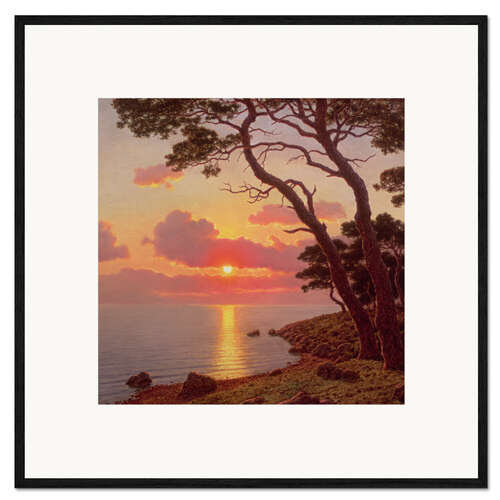 Ingelijste kunstdruk Evening Calm, Côte d'Azur