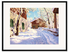 Gerahmter Kunstdruck Der erste Schnee