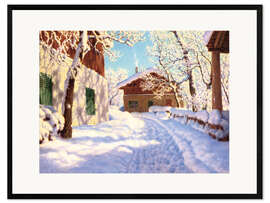 Framed art print The first snow