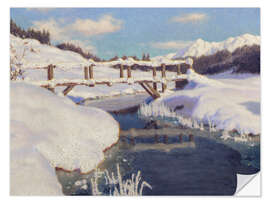 Sticker mural Sun on the Snow, Switzerland