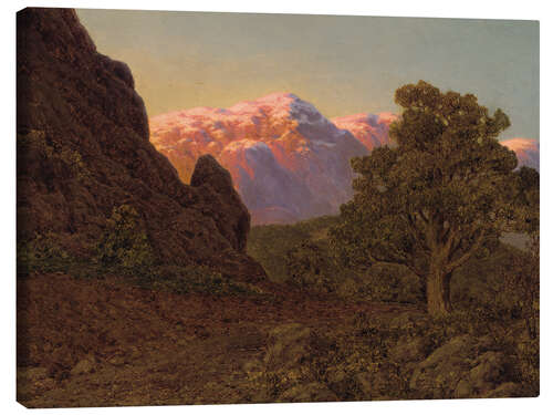 Tableau sur toile Sunrise over the Mountain