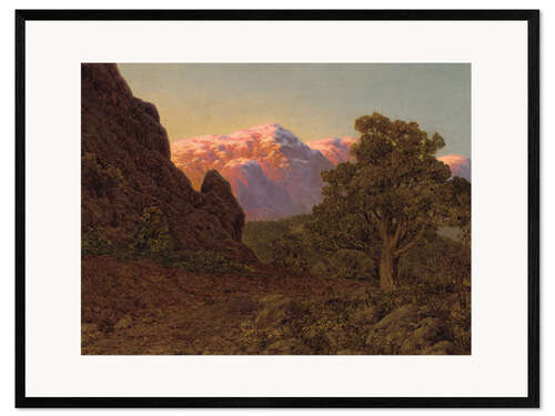 Framed art print Sunrise over the Mountain