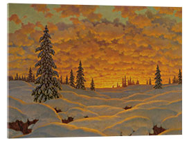 Acrylglasbild Sonnenuntergang in Finnland