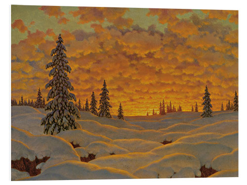 PVC print Sunset in Finland