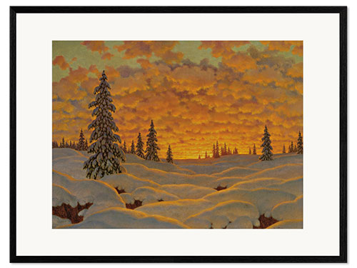 Framed art print Sunset in Finland