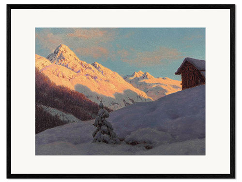 Framed art print Peaks in the Engadine