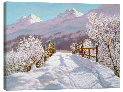 Canvas print Silver Frost in Engadine