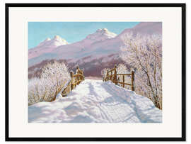 Framed art print Silver Frost in Engadine