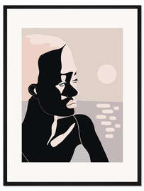 Gerahmter Kunstdruck Die Ausschau