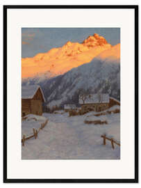 Plakat artystyczny premium w ramie Evening on the mountain, Haute-Savoie