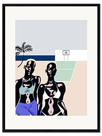 Framed art print At the beach