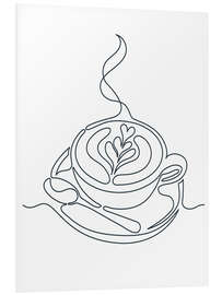 Foam board print Cappuccino Still Life