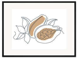 Gerahmter Kunstdruck Papaya-Stillleben