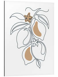 Magnettafel Zitronenzweig