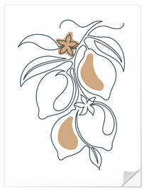 Wall sticker Lemon Branch