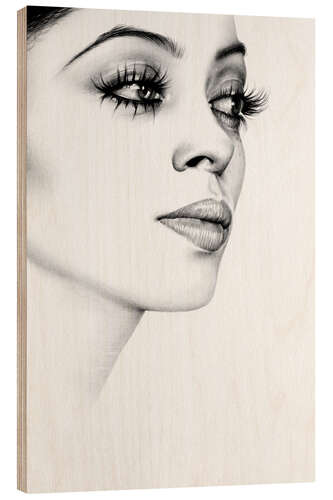 Wood print Diana Ross