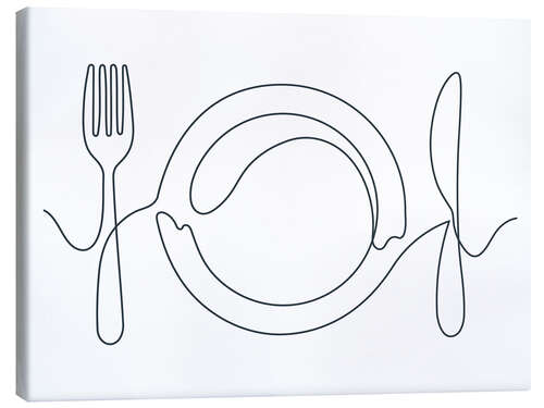 Canvas print Cutlery arrangement