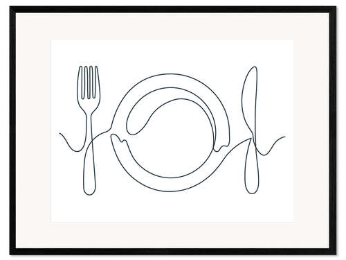 Framed art print Cutlery arrangement