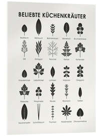 Stampa su vetro acrilico  Erbe aromatiche diffuse (tedesco) - Iris Luckhaus