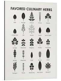 Magnettafel Beliebte Küchenkräuter (englisch)