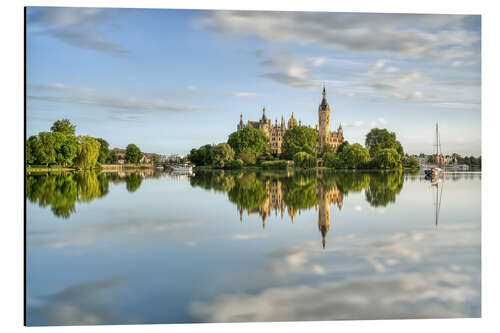 Aluminiumsbilde Schwerin Castle in the morning sun