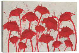 Canvas-taulu Abstract red flowers