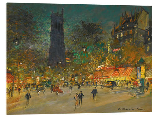 Acrylglasbild Der Saint-Jacques-Turm in Paris