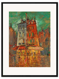 Ingelijste kunstdruk Paris in the Evening