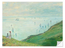 Sticker mural Falaises à Pourville, 1882