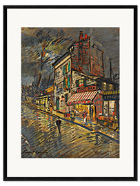 Plakat artystyczny premium w ramie Paris in the Moonlight