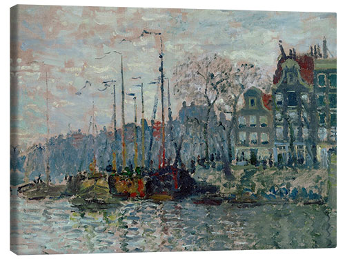 Canvas print View of the Prins Hendrikkade and the Kromme Waal in Amsterdam, 1874