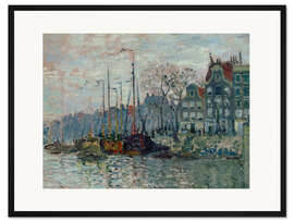 Gerahmter Kunstdruck Ansicht der Prins Hendrikkade und der Kromme Waal in Amsterdam, 1874
