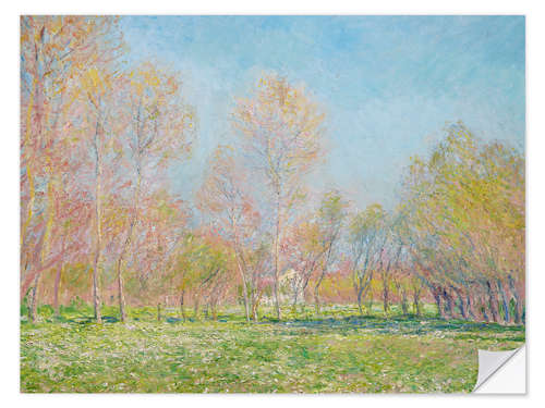 Vinilo para la pared Springtime in Giverny, 1890