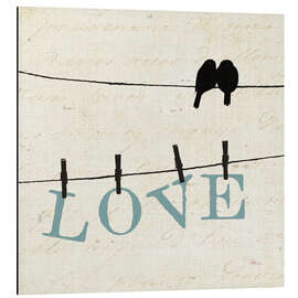 Stampa su alluminio Bird Talk - Love