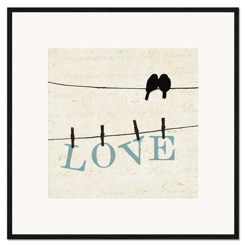 Framed art print Bird Talk - Love
