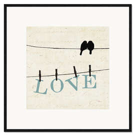 Framed art print Bird Talk - Love
